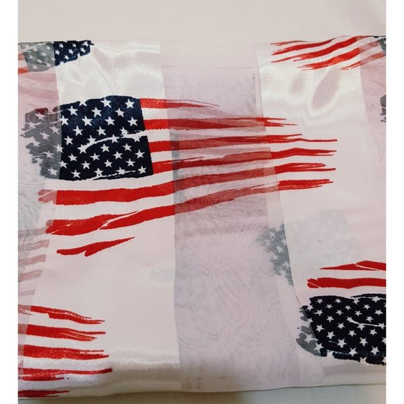 Infinity Scarf American Flag Patriotic U.S.A. Polyester Korea Holiday Stripes - Picture 10 of 10